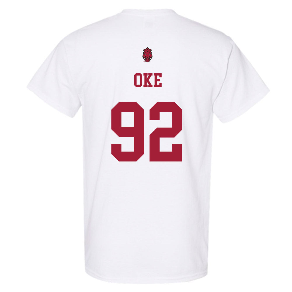 Arkansas - NCAA Football : David Oke - Sports Shersey T-Shirt-1