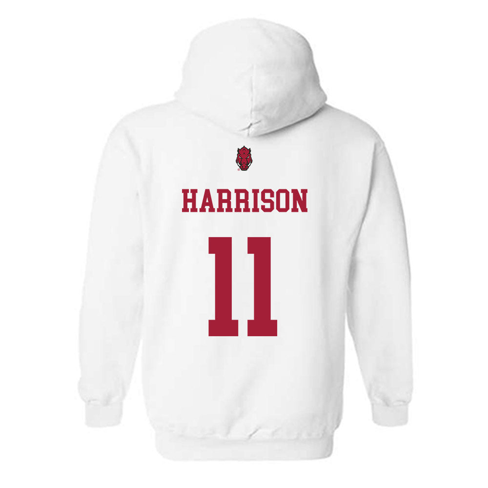 Arkansas - NCAA Football : Monte Harrison - Sports Shersey Hooded Sweatshirt-1