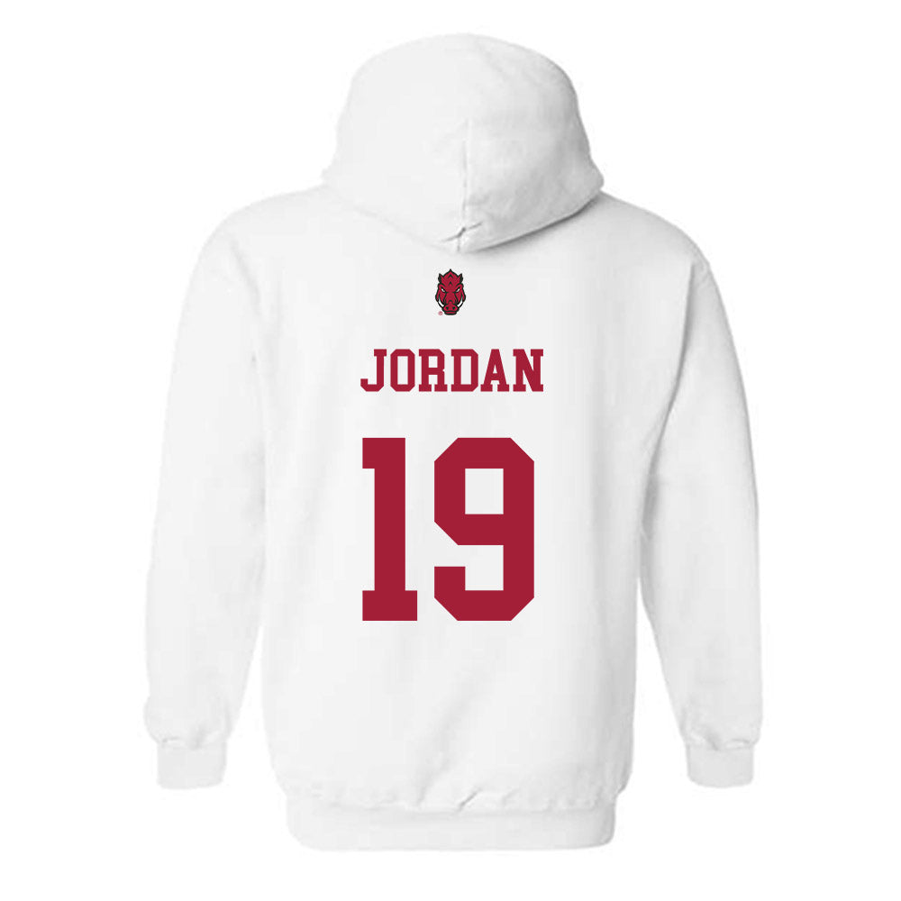Arkansas - NCAA Football : Antonio Jordan - Sports Shersey Hooded Sweatshirt-1