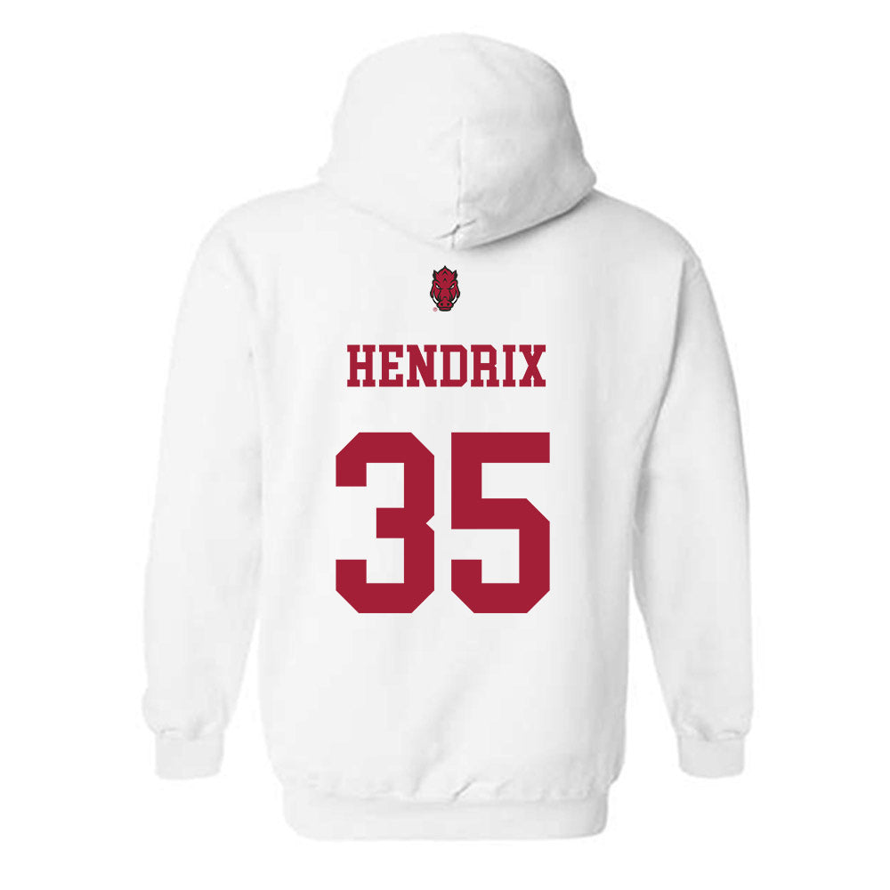 Arkansas - NCAA Football : Hutson Hendrix - Sports Shersey Hooded Sweatshirt-1
