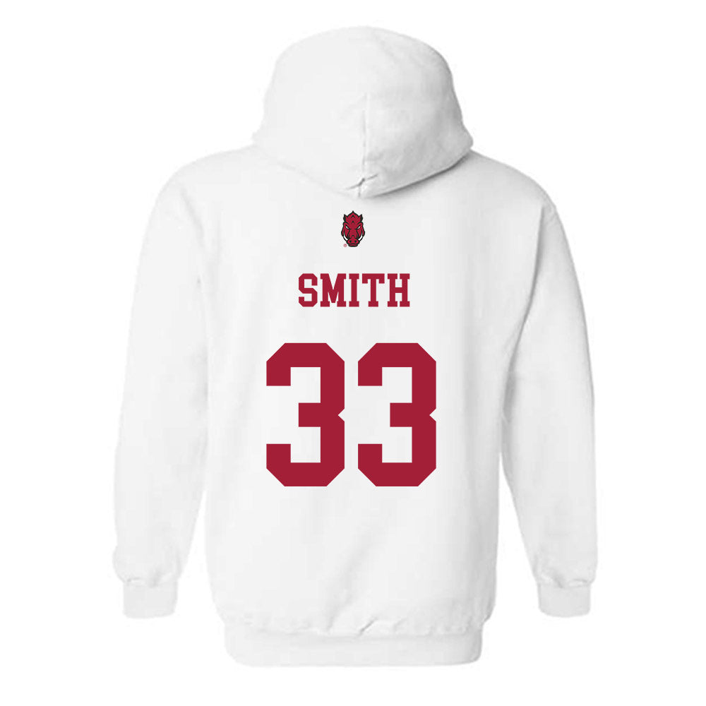 Arkansas - NCAA Football : Jakore Smith - Sports Shersey Hooded Sweatshirt-1