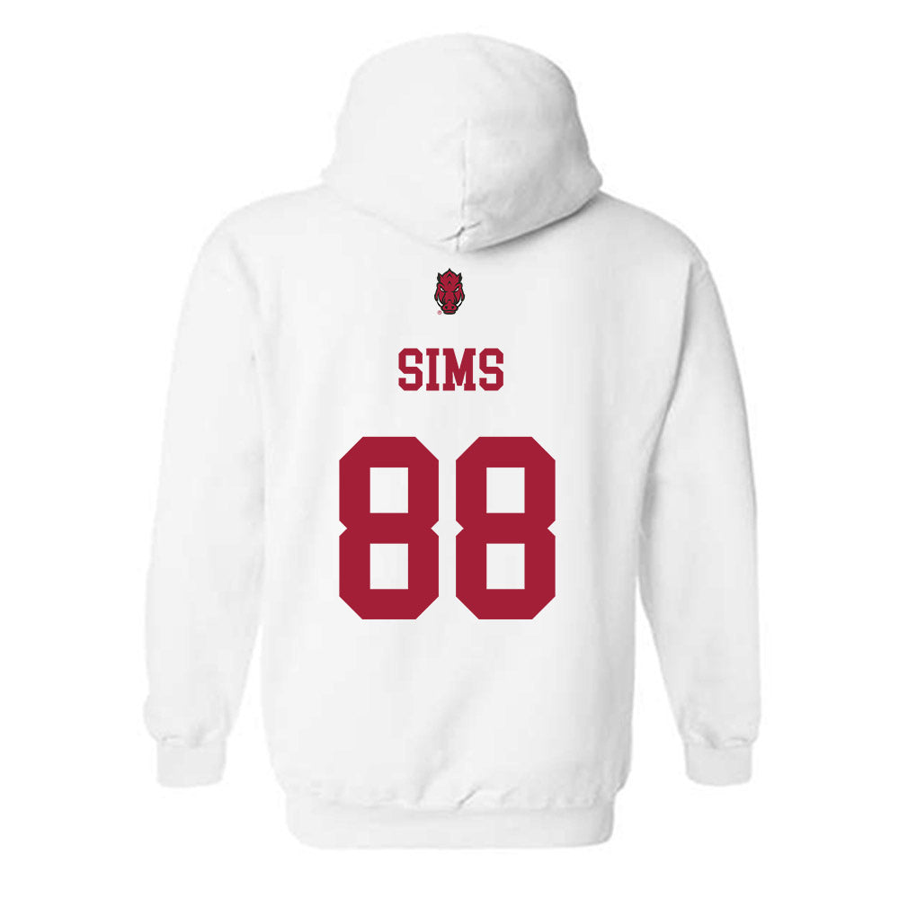 Arkansas - NCAA Football : Xadavien Sims - Sports Shersey Hooded Sweatshirt-1