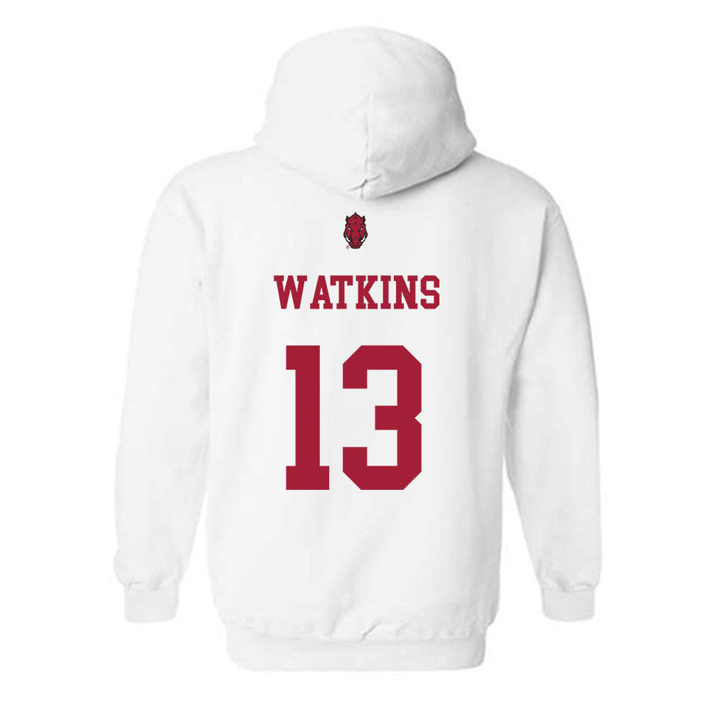 Arkansas - NCAA Football : Jelani Watkins - Sports Shersey Hooded Sweatshirt-1