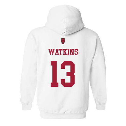 Arkansas - NCAA Football : Jelani Watkins - Sports Shersey Hooded Sweatshirt-1