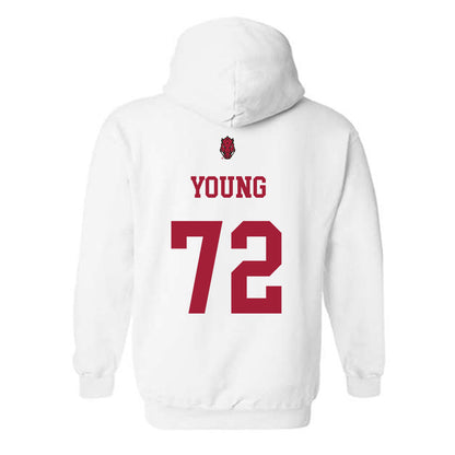 Arkansas - NCAA Football : Tucker Young - Sports Shersey Hooded Sweatshirt-1