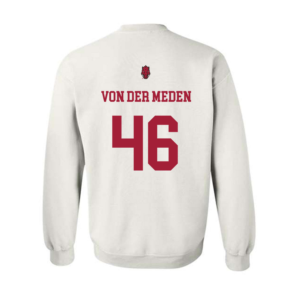 Arkansas - NCAA Football : Charlie von der Meden - Sports Shersey Crewneck Sweatshirt