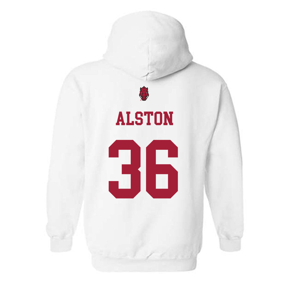 Arkansas - NCAA Football : Brian Alston - Sports Shersey Hooded Sweatshirt-1