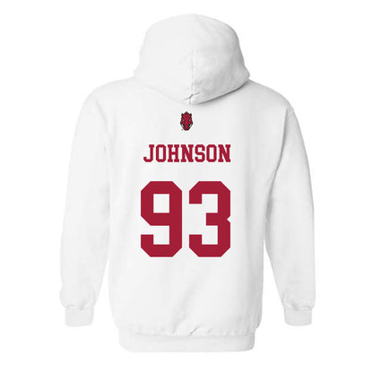Arkansas - NCAA Football : Keiundre Johnson - Sports Shersey Hooded Sweatshirt-1
