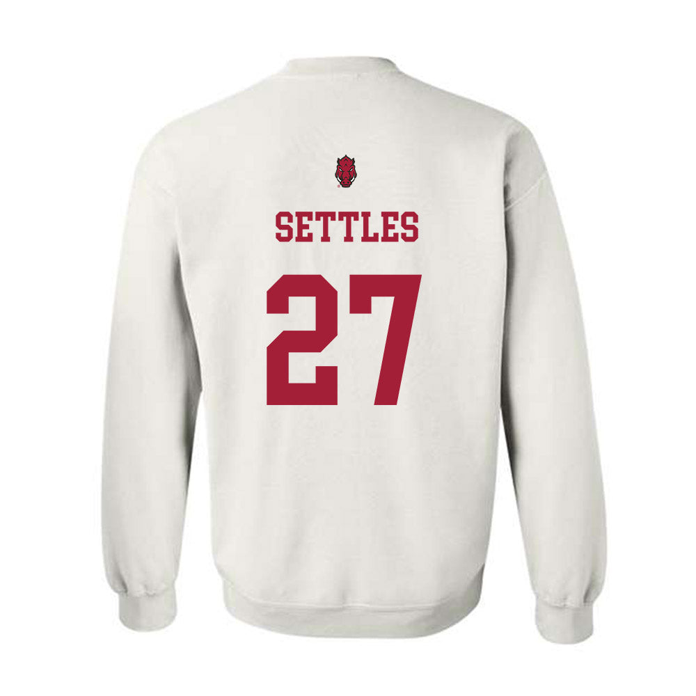 Arkansas - NCAA Football : Cameron Settles - Sports Shersey Crewneck Sweatshirt-1