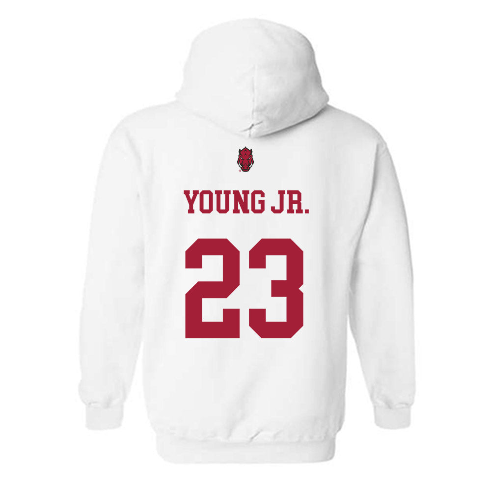 Arkansas - NCAA Football : Kevin Young Jr. - Sports Shersey Hooded Sweatshirt-1