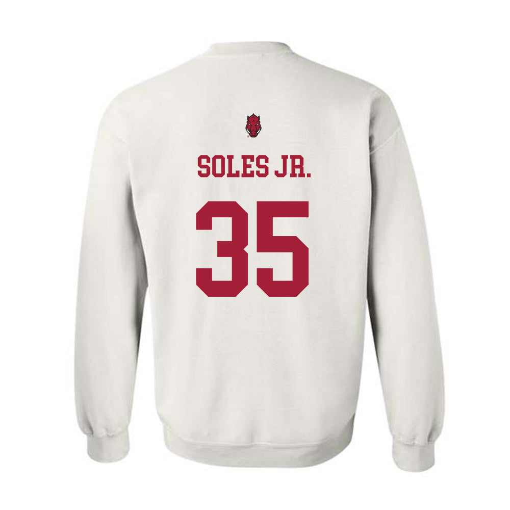 Arkansas - NCAA Football : Steven Soles Jr. - Sports Shersey Crewneck Sweatshirt-1