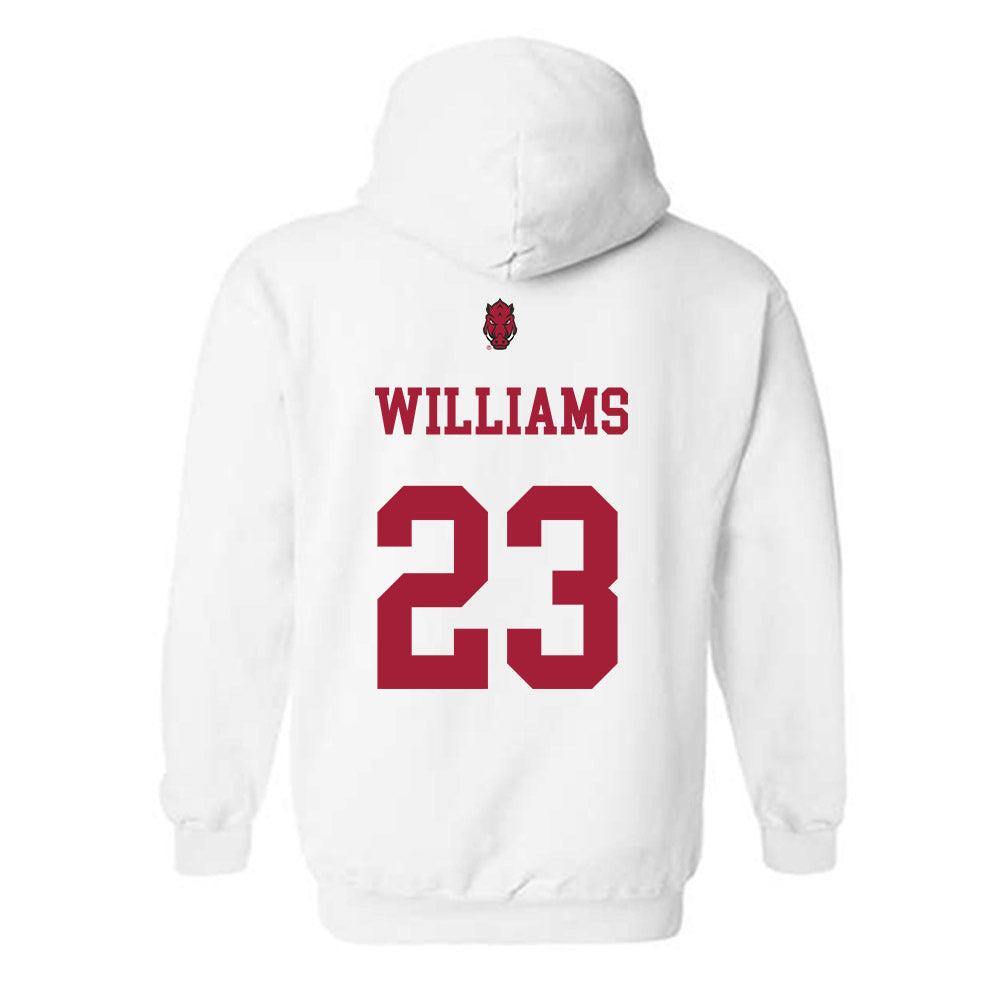 Arkansas - NCAA Football : Ian Williams - Sports Shersey Hooded Sweatshirt-1