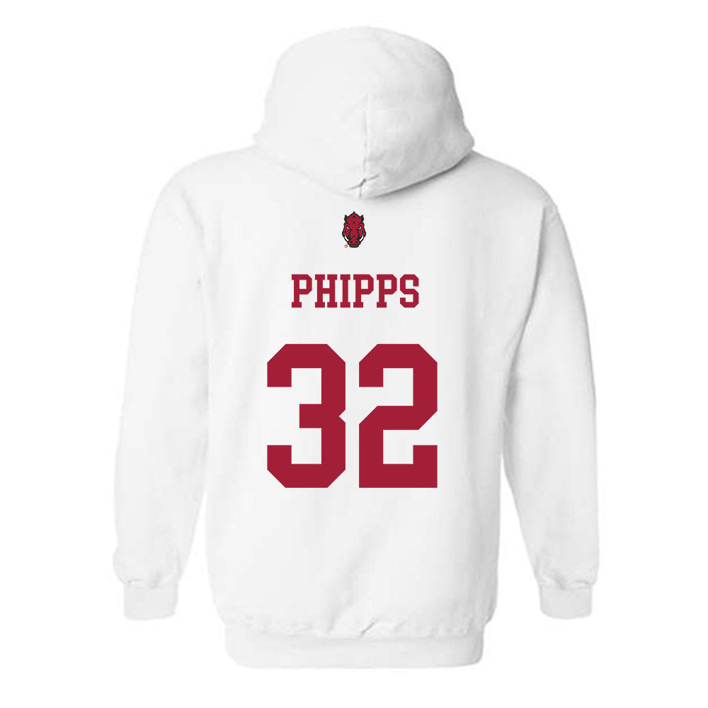 Arkansas - NCAA Football : Landon Phipps - Sports Shersey Hooded Sweatshirt-1