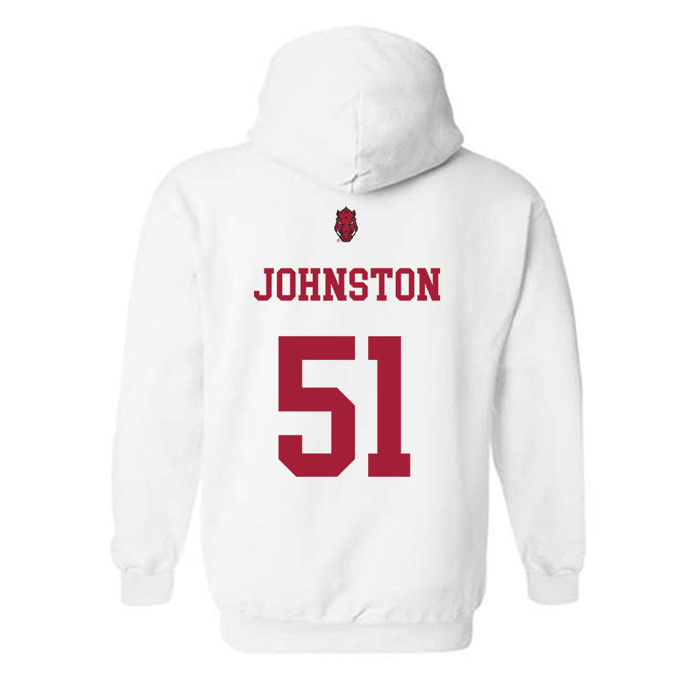 Arkansas - NCAA Football : Adam Johnston - Sports Shersey Hooded Sweatshirt-1