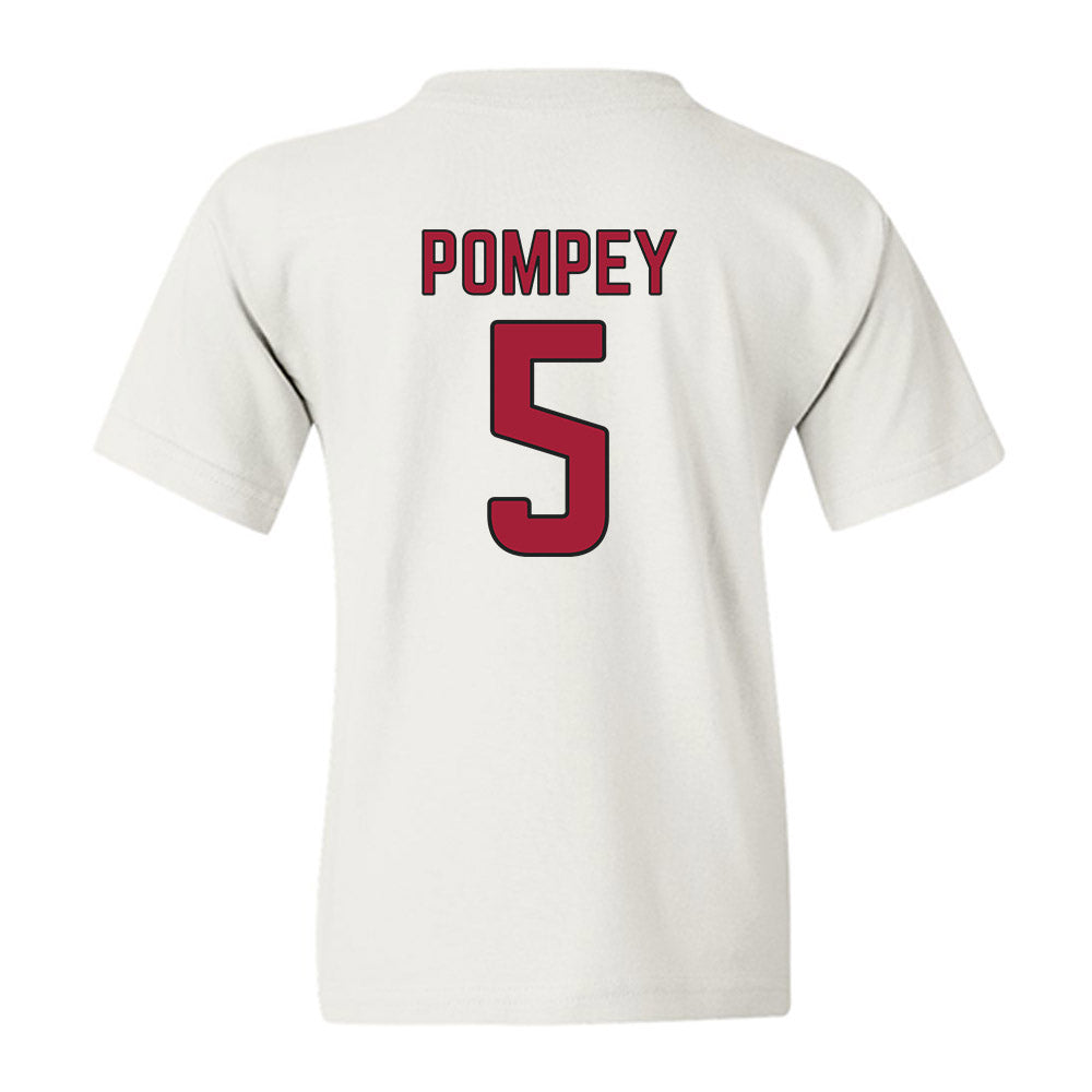 Arkansas - NCAA Baseball : TJ Pompey - Sports Shersey Youth T-Shirt-1