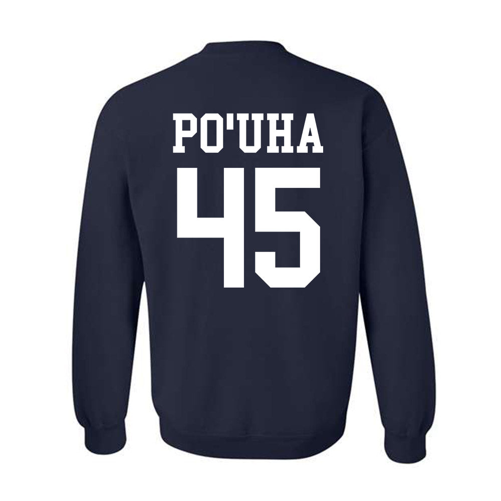 BYU - NCAA Football : Viliami Po'uha - Sports Shersey Crewneck Sweatshirt-1