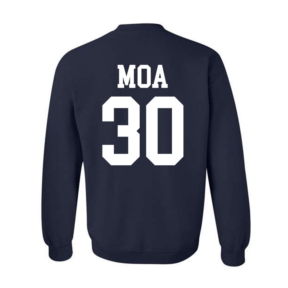 BYU - NCAA Football : Sione Moa - Sports Shersey Crewneck Sweatshirt-1