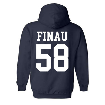 BYU - NCAA Football : Paki Finau - Sports Shersey Hooded Sweatshirt-1