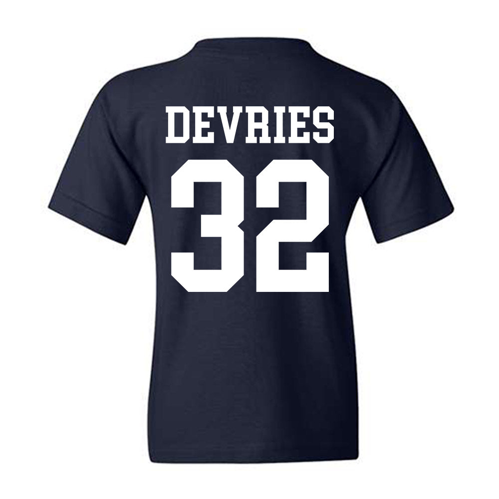 BYU - NCAA Football : Cannon DeVries - Sports Shersey Youth T-Shirt-1