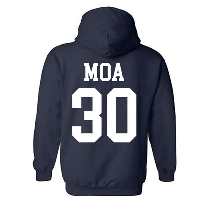 BYU - NCAA Football : Sione Moa - Sports Shersey Hooded Sweatshirt-1