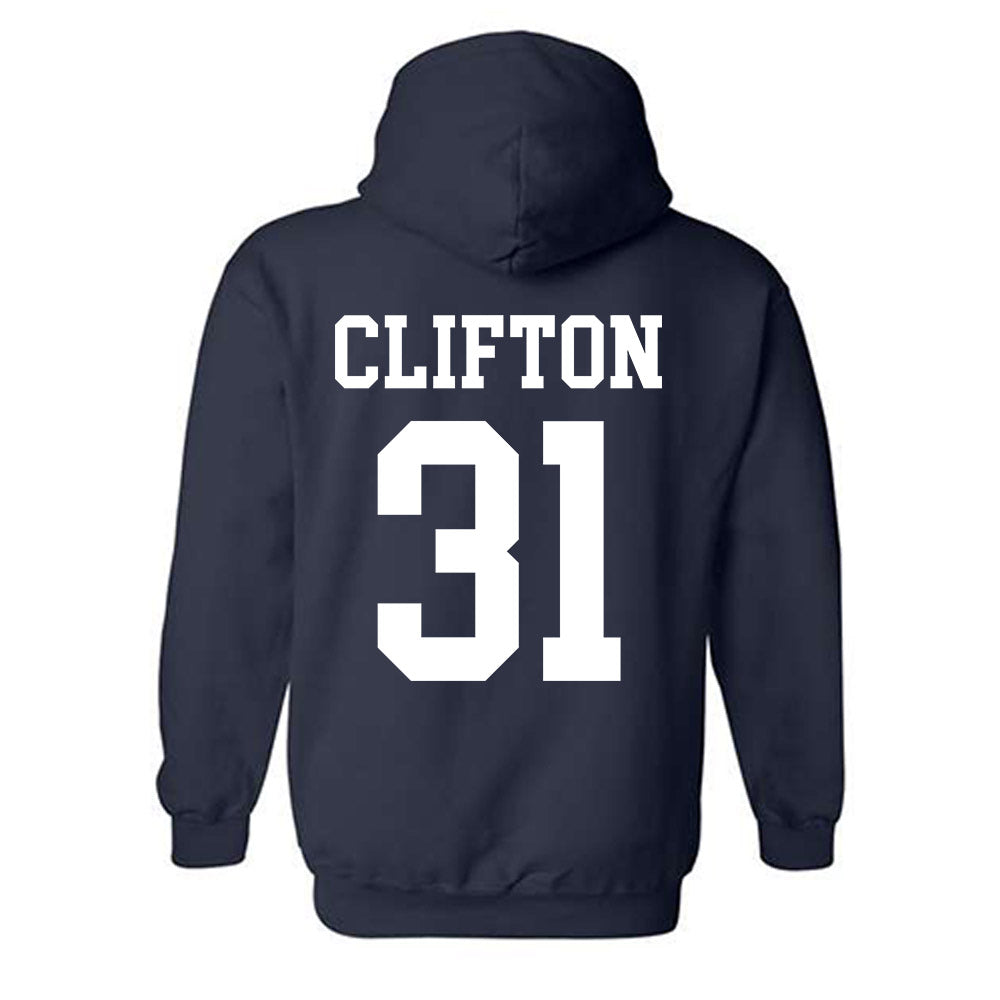 BYU - NCAA Football : Jake Clifton - Sports Shersey Hooded Sweatshirt-1