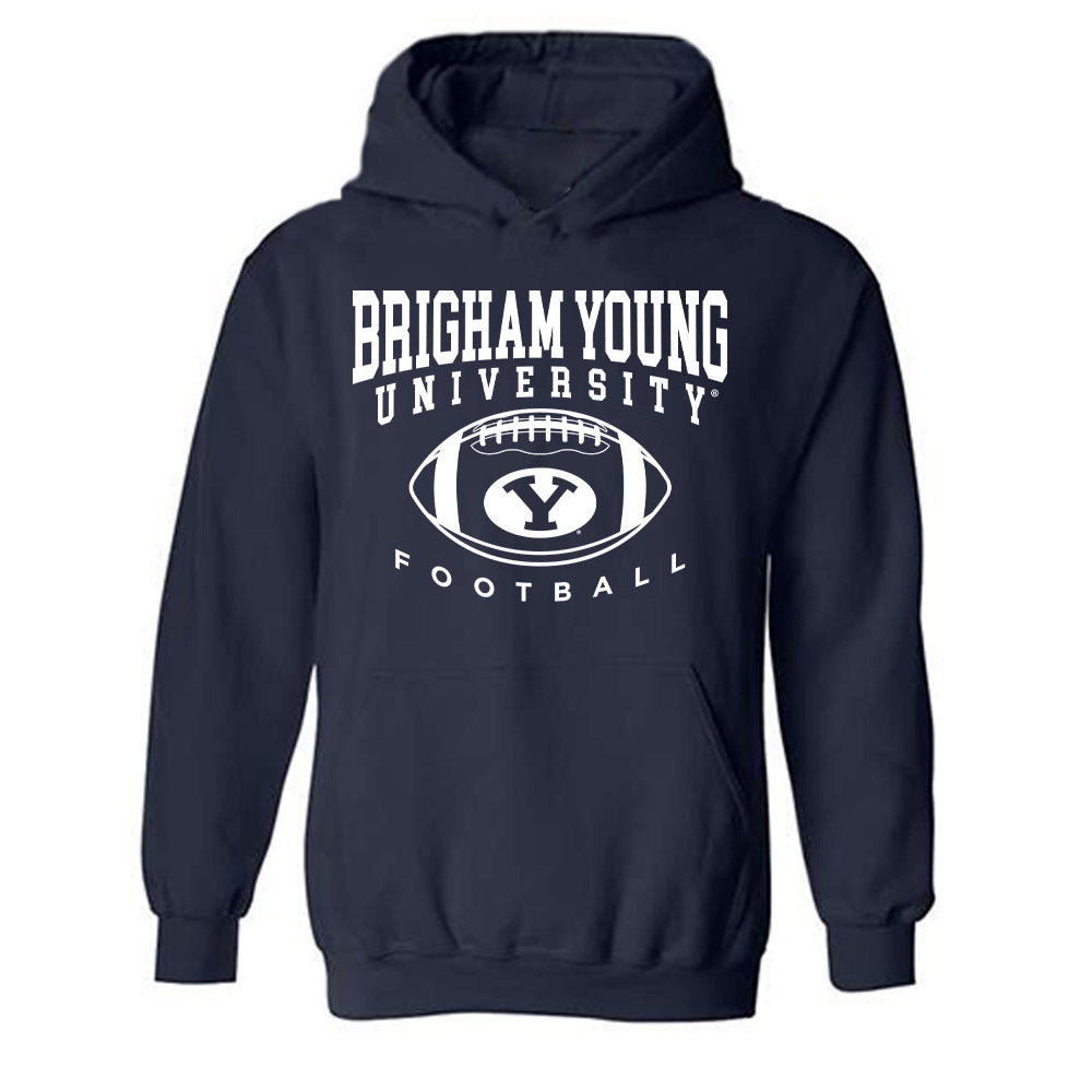 BYU - NCAA Football : Sione Moa - Sports Shersey Hooded Sweatshirt-0