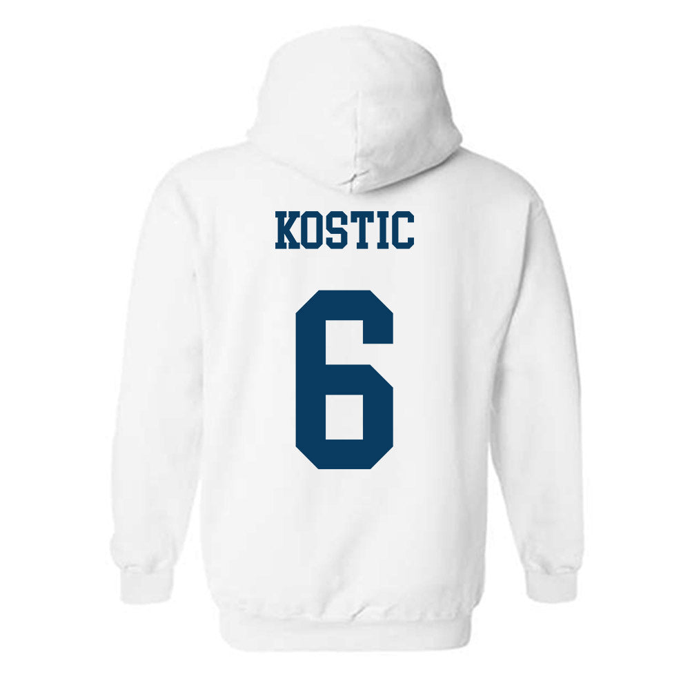 BYU - NCAA Men's Basketball : Aleksej Kostic - Generic Shersey Hooded Sweatshirt-1