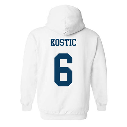 BYU - NCAA Men's Basketball : Aleksej Kostic - Generic Shersey Hooded Sweatshirt-1