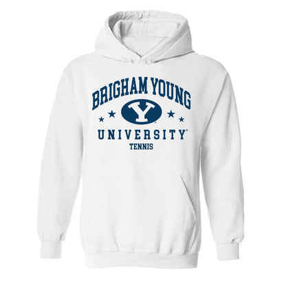BYU - NCAA Women's Tennis : Sage Bergeson - Generic Shersey Hooded Sweatshirt-0