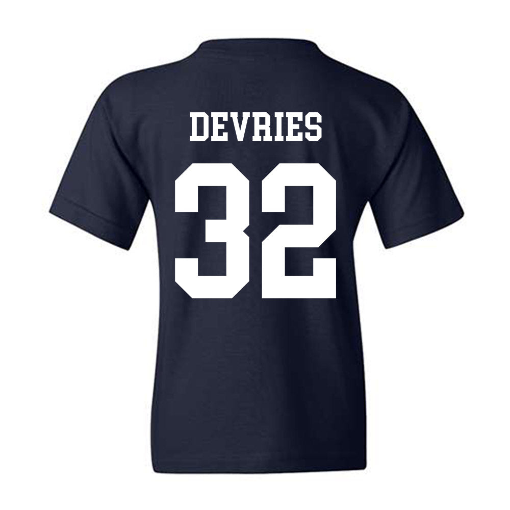 BYU - NCAA Football : Cannon DeVries - Generic Shersey Youth T-Shirt-1