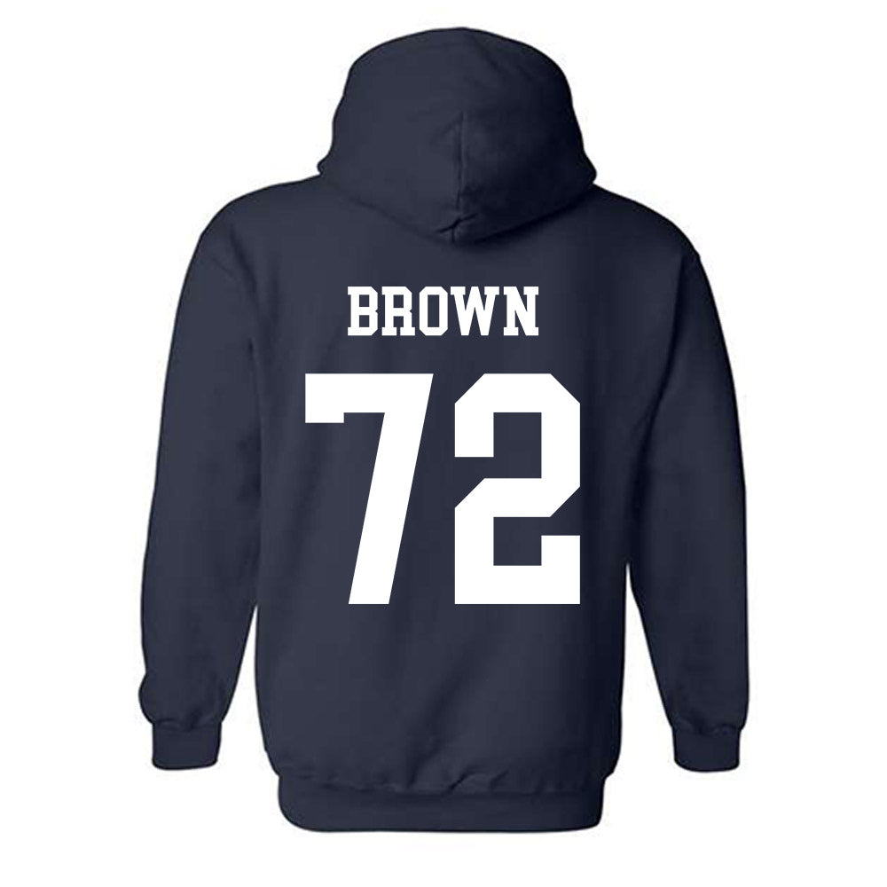 BYU - NCAA Football : Joe Brown - Generic Shersey Hooded Sweatshirt-1