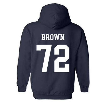 BYU - NCAA Football : Joe Brown - Generic Shersey Hooded Sweatshirt-1