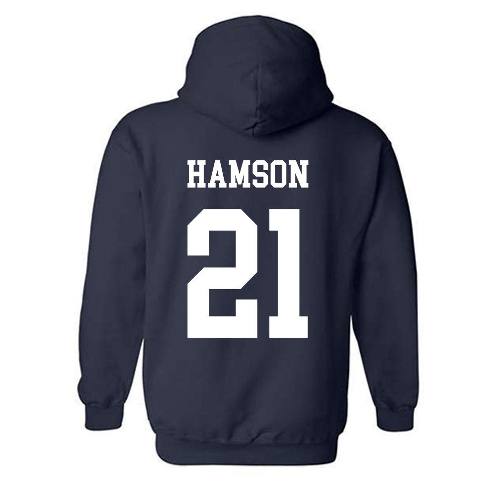 BYU - NCAA Women's Basketball : Heather Hamson - Generic Shersey Hooded Sweatshirt-1