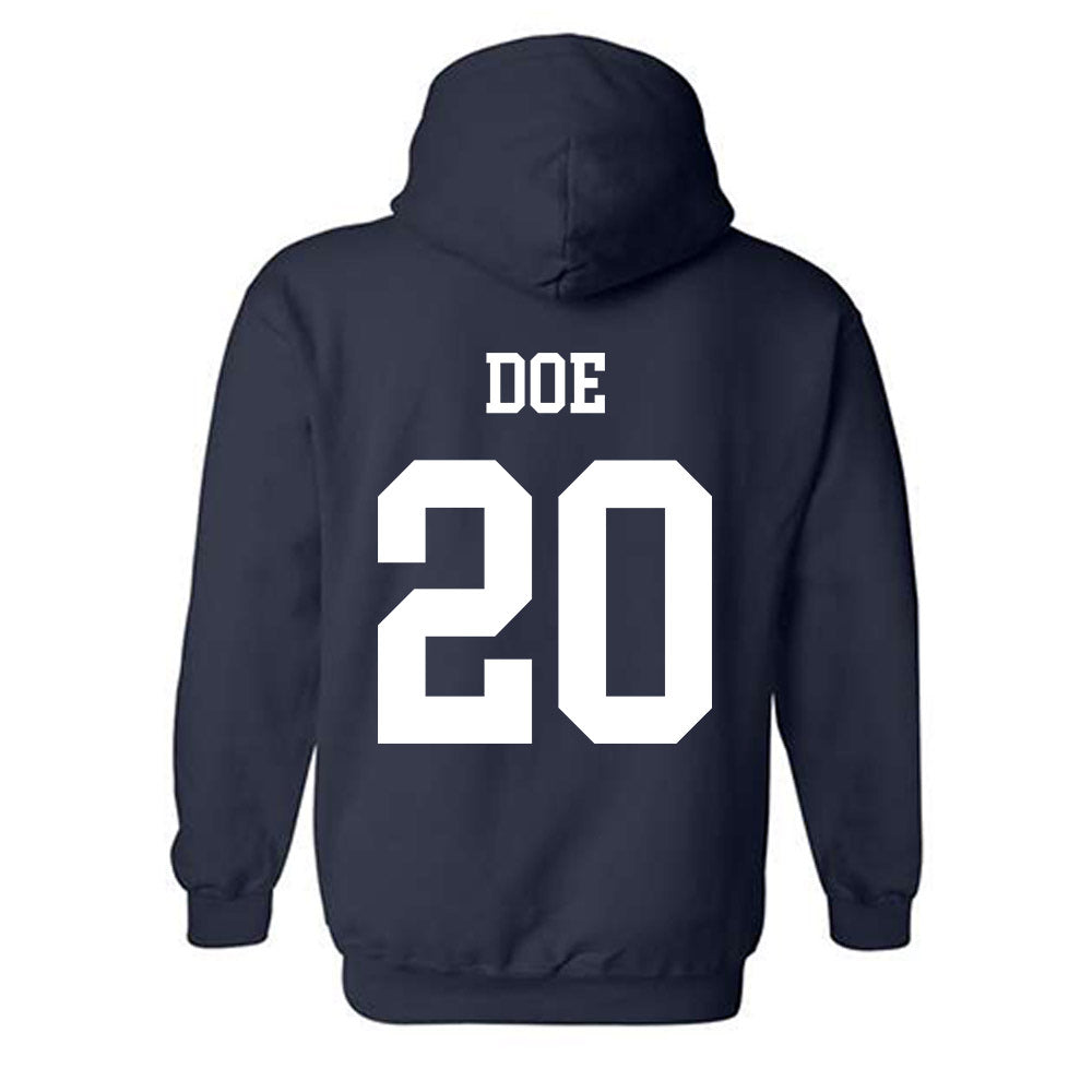 BYU - NCAA Football : Kevin Doe - Generic Shersey Hooded Sweatshirt-1