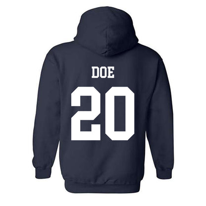 BYU - NCAA Football : Kevin Doe - Generic Shersey Hooded Sweatshirt-1