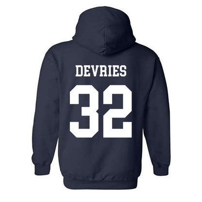 BYU - NCAA Football : Cannon DeVries - Generic Shersey Hooded Sweatshirt-1
