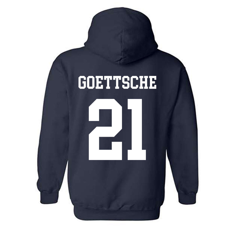 BYU - NCAA Women's Soccer : Mia Goettsche - Generic Shersey Hooded Sweatshirt-1