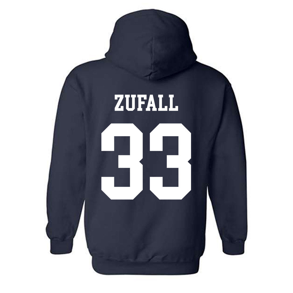 BYU - NCAA Baseball : Ethan Zufall - Generic Shersey Hooded Sweatshirt-1
