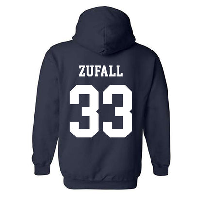 BYU - NCAA Baseball : Ethan Zufall - Generic Shersey Hooded Sweatshirt-1