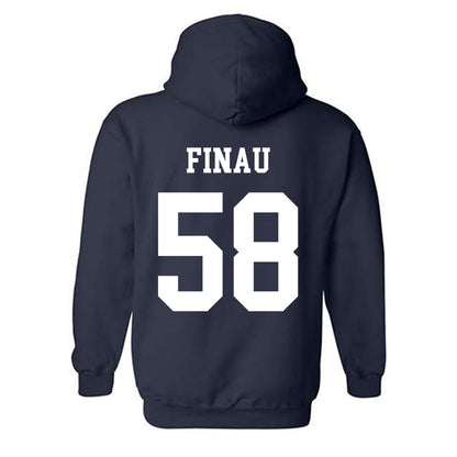 BYU - NCAA Football : Paki Finau - Generic Shersey Hooded Sweatshirt-1