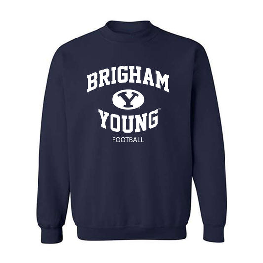 BYU - NCAA Football : Sione Moa - Generic Shersey Crewneck Sweatshirt-0