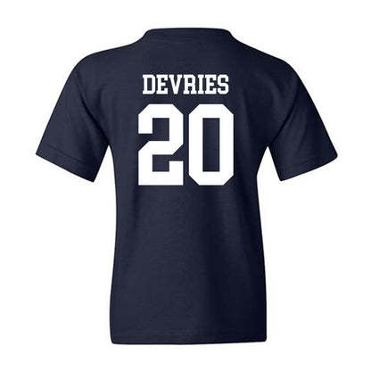 BYU - NCAA Football : Cannon DeVries - Sports Shersey Youth T-Shirt-1