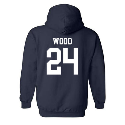BYU - NCAA Football : Ethan Wood - Sports Shersey Hooded Sweatshirt-1