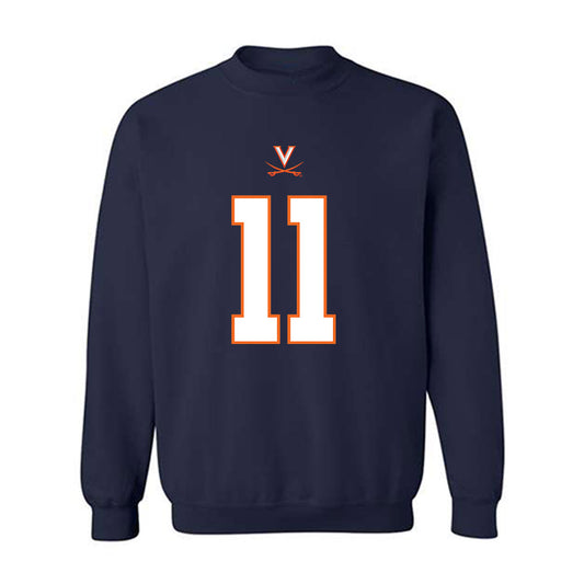 Virginia - NCAA Football : Rico Flores Jr. - Crewneck Sweatshirt-0