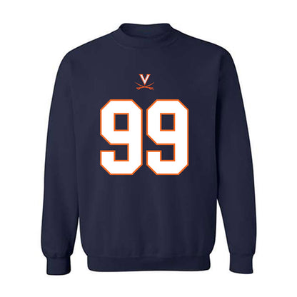 Virginia - NCAA Football : Elijah Slibeck - Crewneck Sweatshirt-0