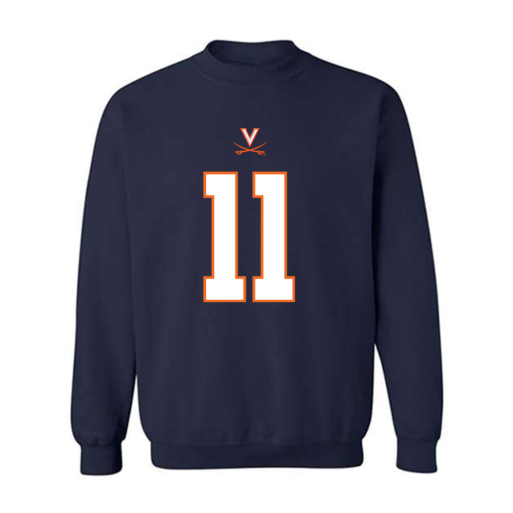 Virginia - NCAA Football : Maddox Marcellus - Crewneck Sweatshirt-0