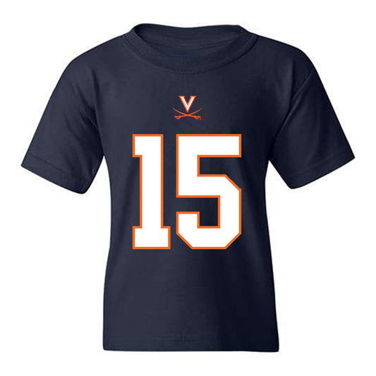 Virginia - NCAA Football : Lukas Sanker - Youth T-Shirt-0