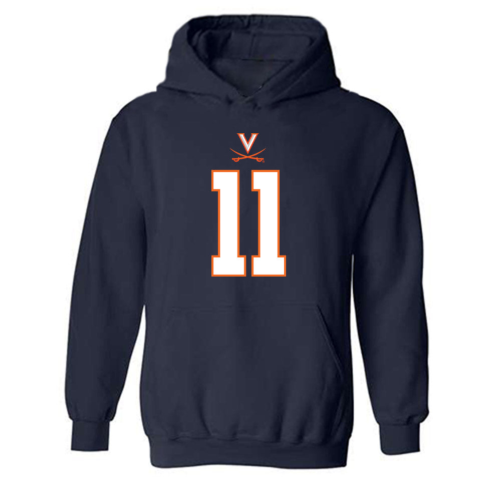 Virginia - NCAA Football : Maddox Marcellus - Hooded Sweatshirt-0