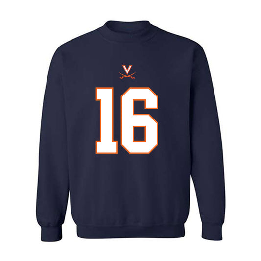 Virginia - NCAA Football : Ely Hamrick - Crewneck Sweatshirt-0