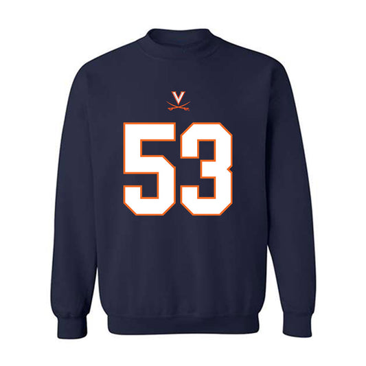 Virginia - NCAA Football : Gavin Johnson - Crewneck Sweatshirt-0